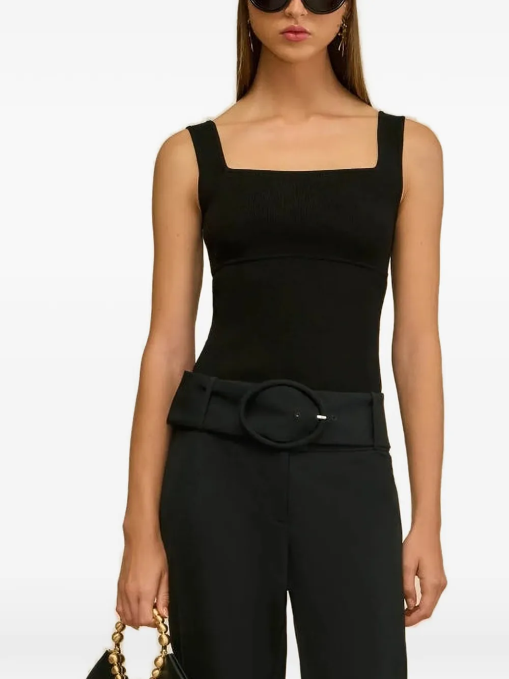 Cult Gaia Levi square neck top - Nero