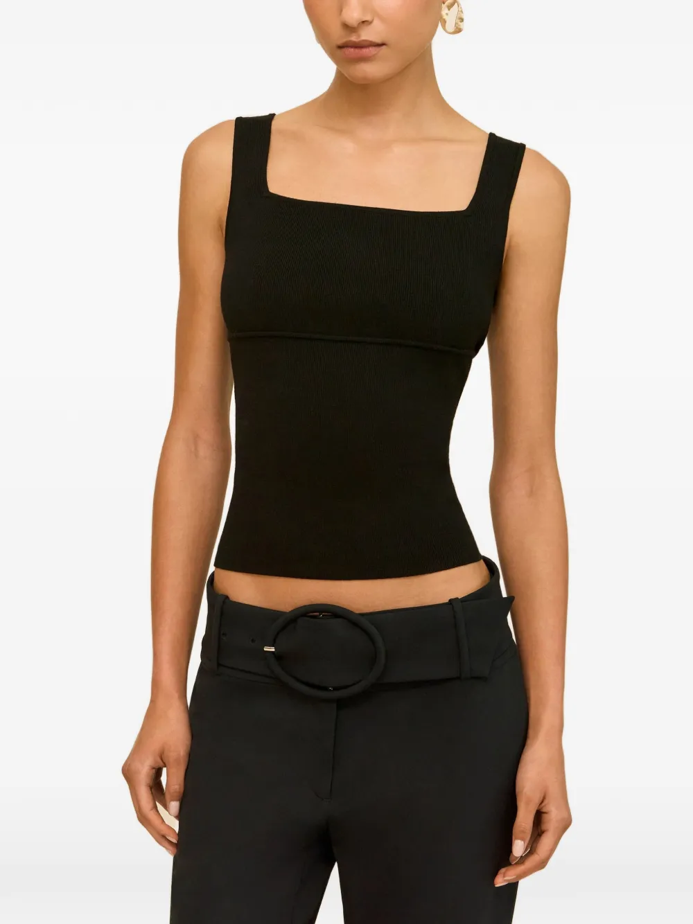 Cult Gaia Levi square neck top - Nero