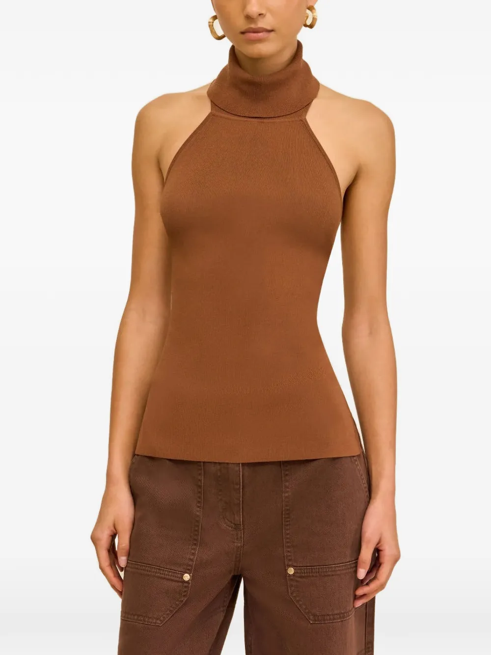 Cult Gaia open-back top - Marrone