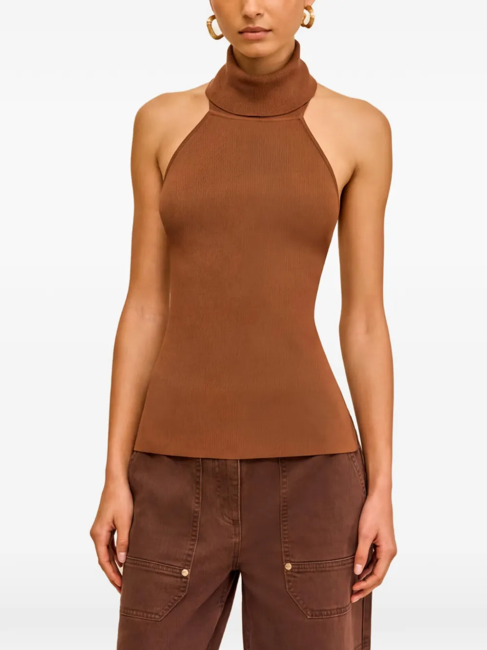 Cult Gaia open-back top - Marrone