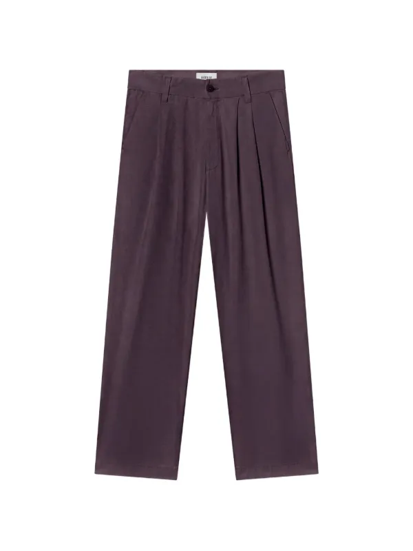 Agolde Slater Pleated-detail Trousers in Brown