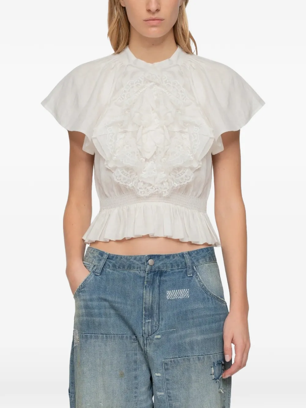 Sea Holden ruffled blouse - Bianco