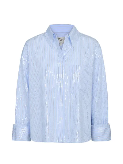 TWP sequin-embelished striped shirt