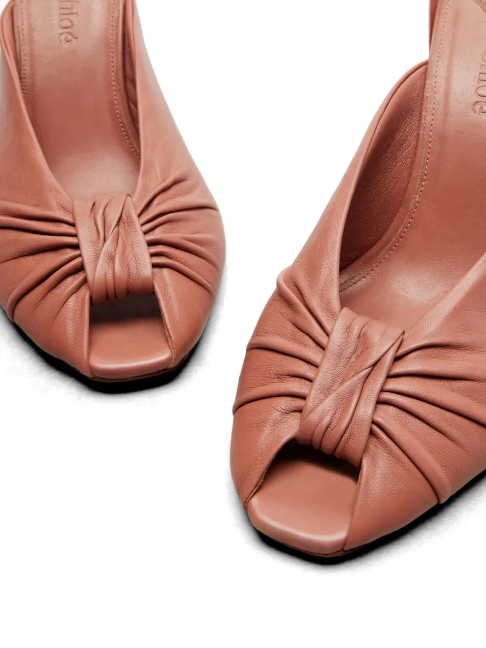 Chloé Suzie knotted peep-toe sandals Roze