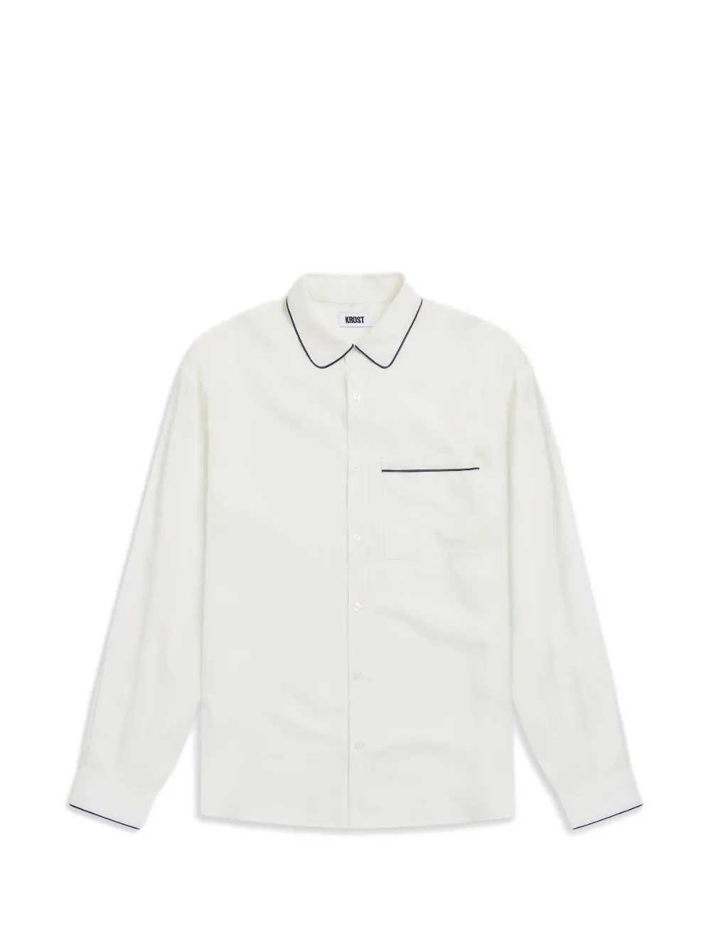 KROST piping-detail chest-pocket shirt - Toni neutri
