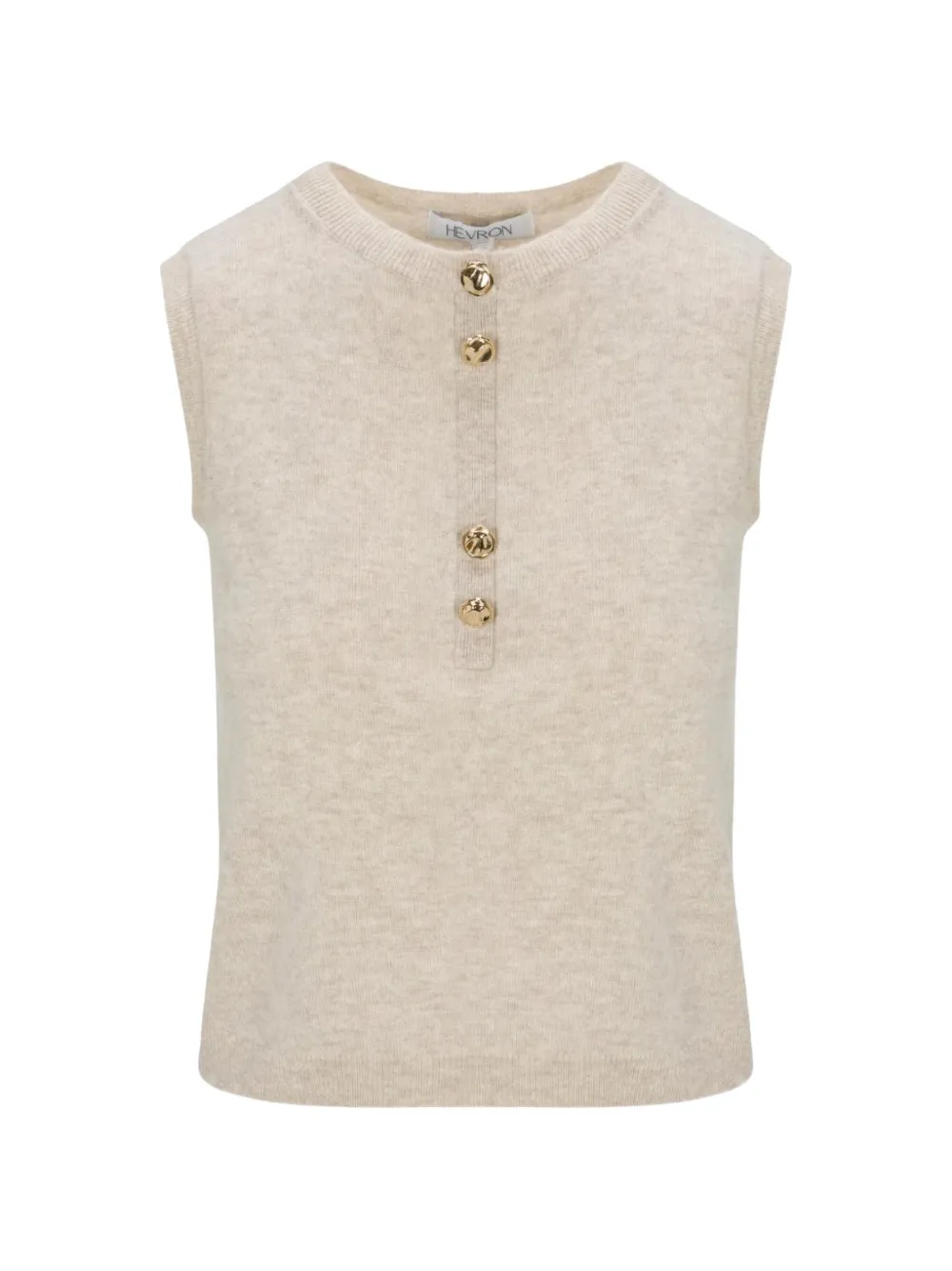 HEVRON Madeline round-neck vest - Toni neutri