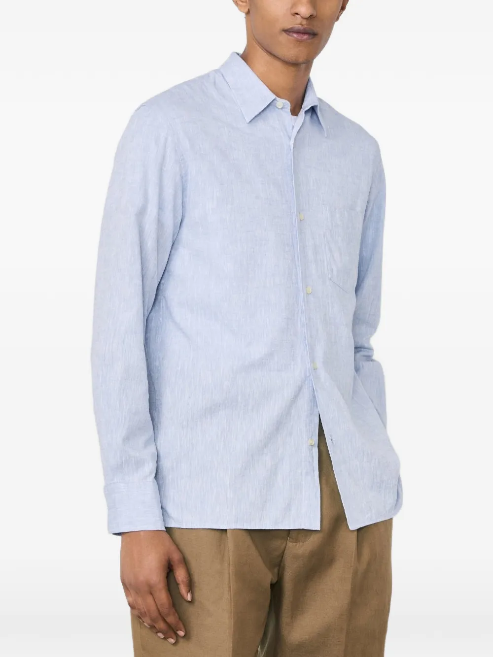 Officine Generale button dream blue shirt - Blau
