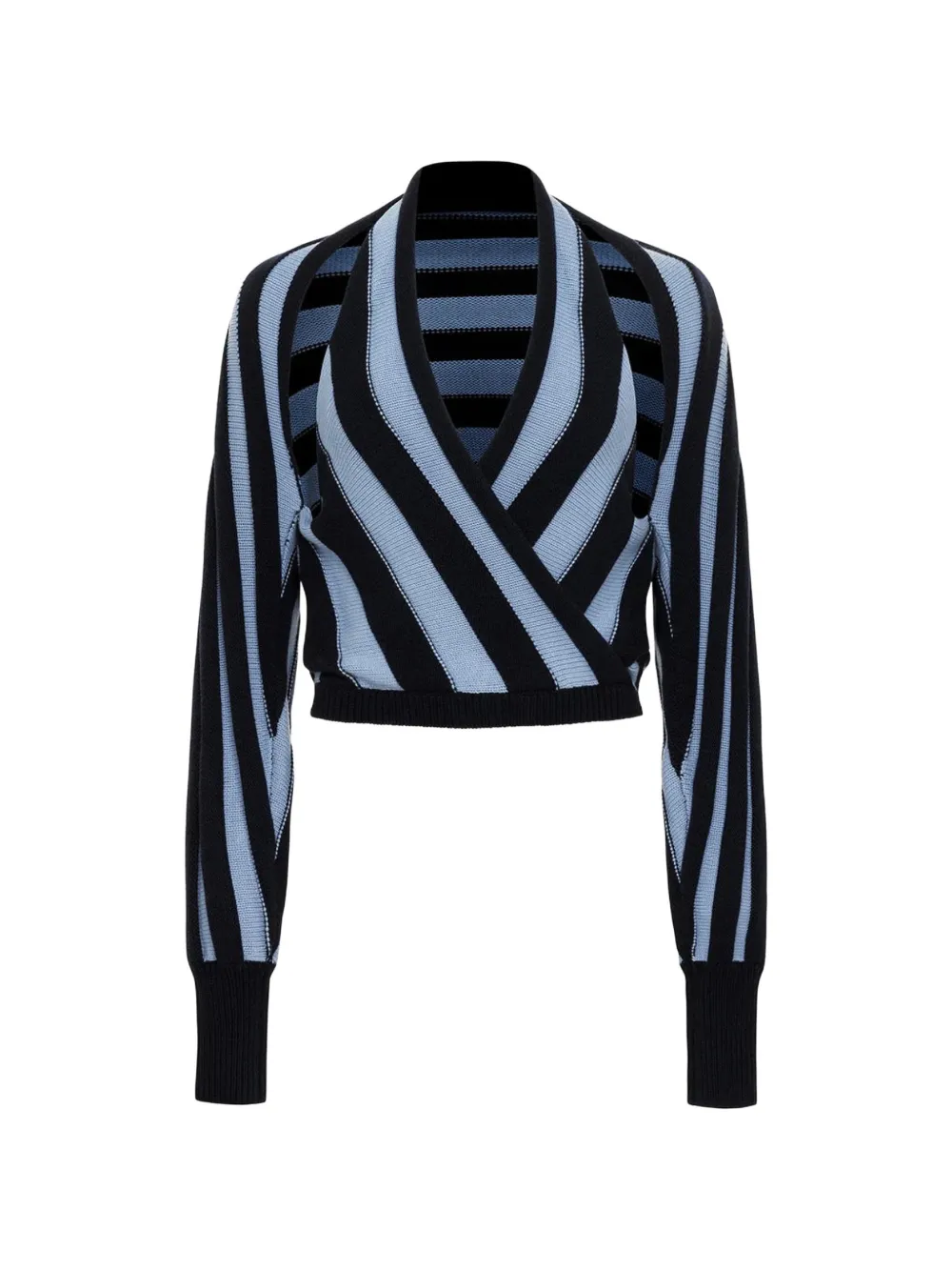 Hellessy Artin striped v-neck sweater - Nero