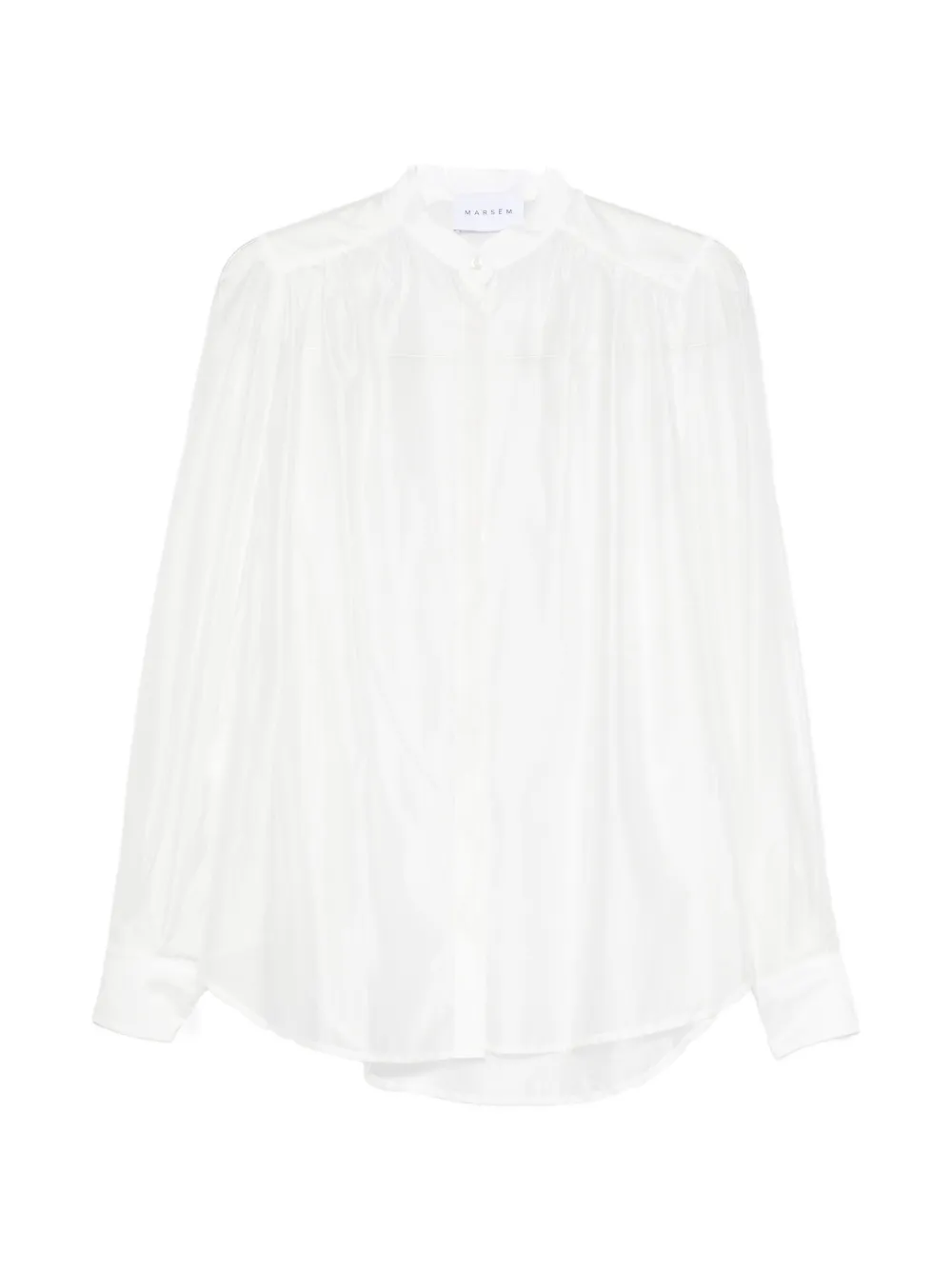 MARSEM mandarin-collar blouse - Bianco