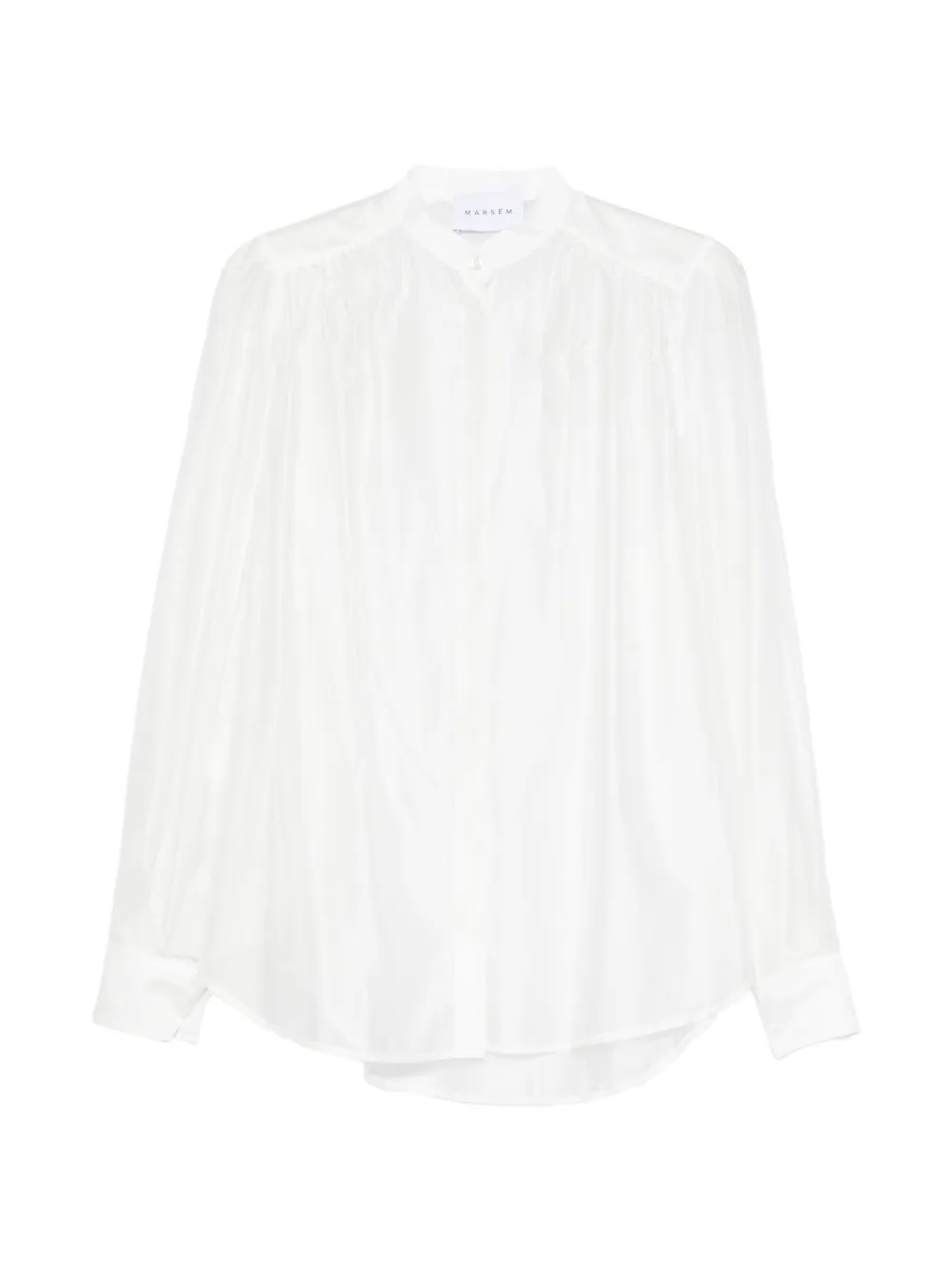 MARSEM mandarin-collar blouse - Bianco