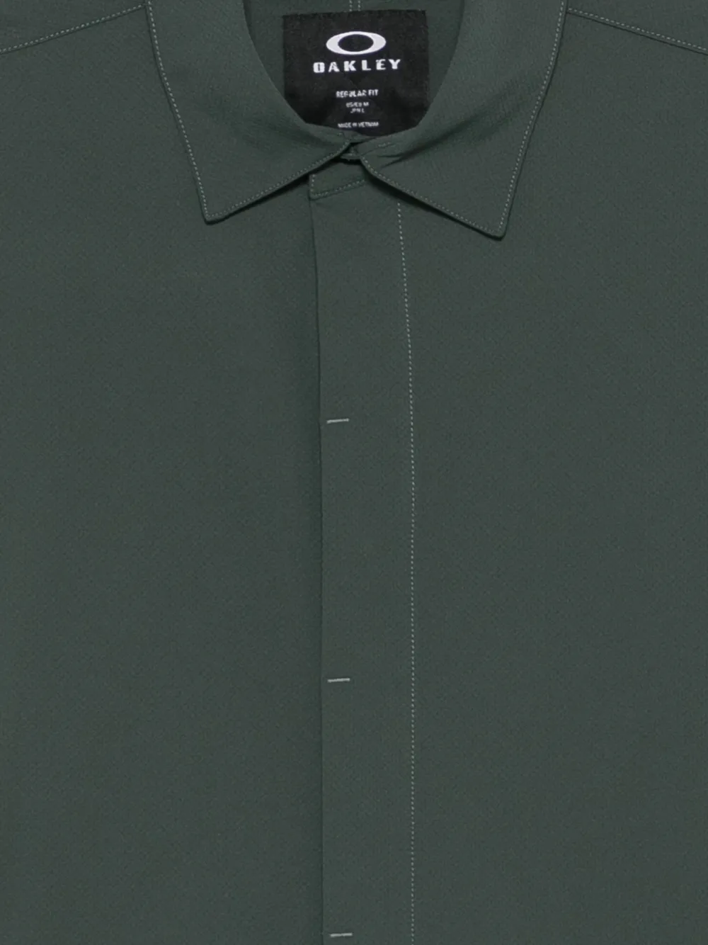 Oakley Overhemd met logopatch en korte mouwen Groen