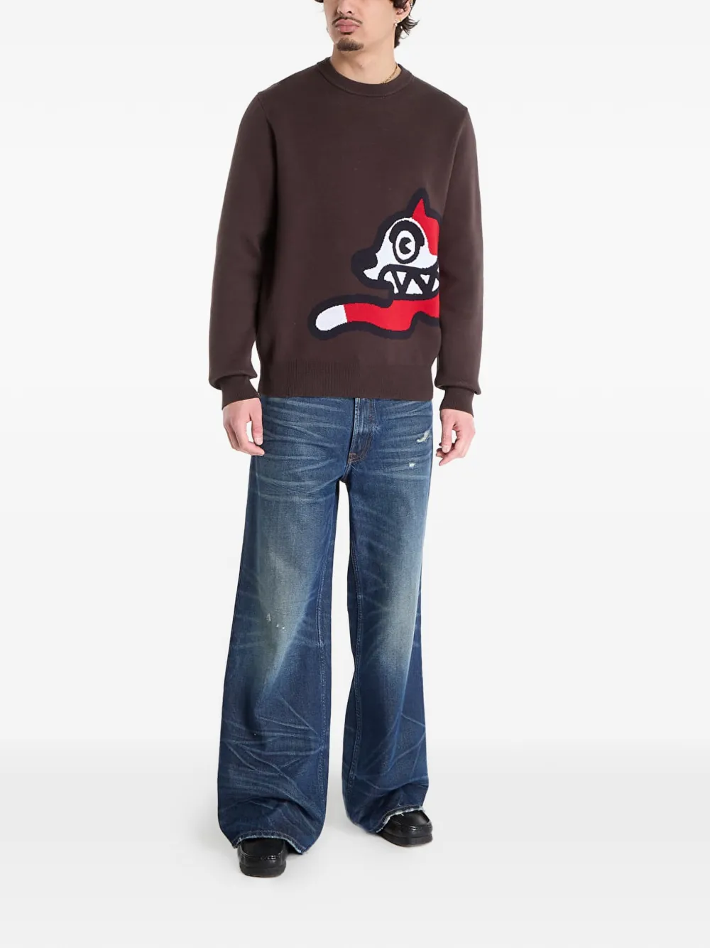 Billionaire Boys Club Ice Cream Running Dog trui met ronde hals Bruin