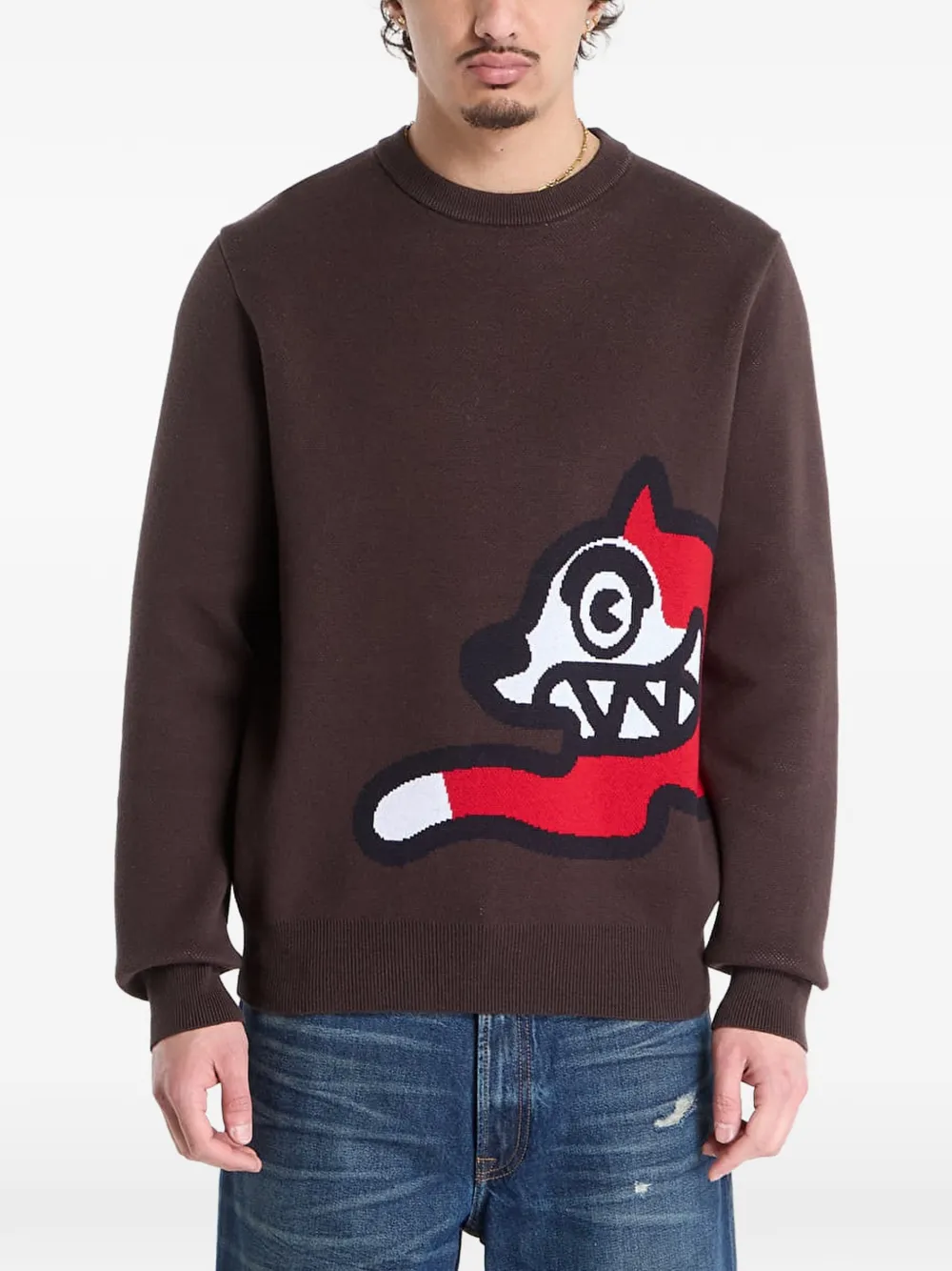 Billionaire Boys Club - Ice Cream Running Dog crew-neck sweater - Braun
