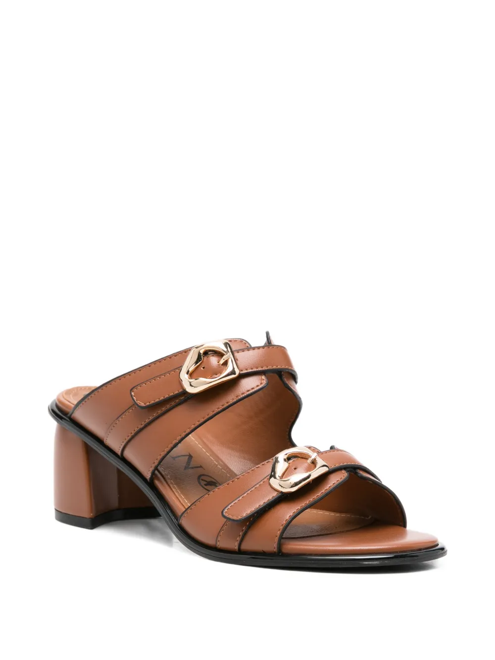CAFèNOIR Sandalen met gesp Bruin