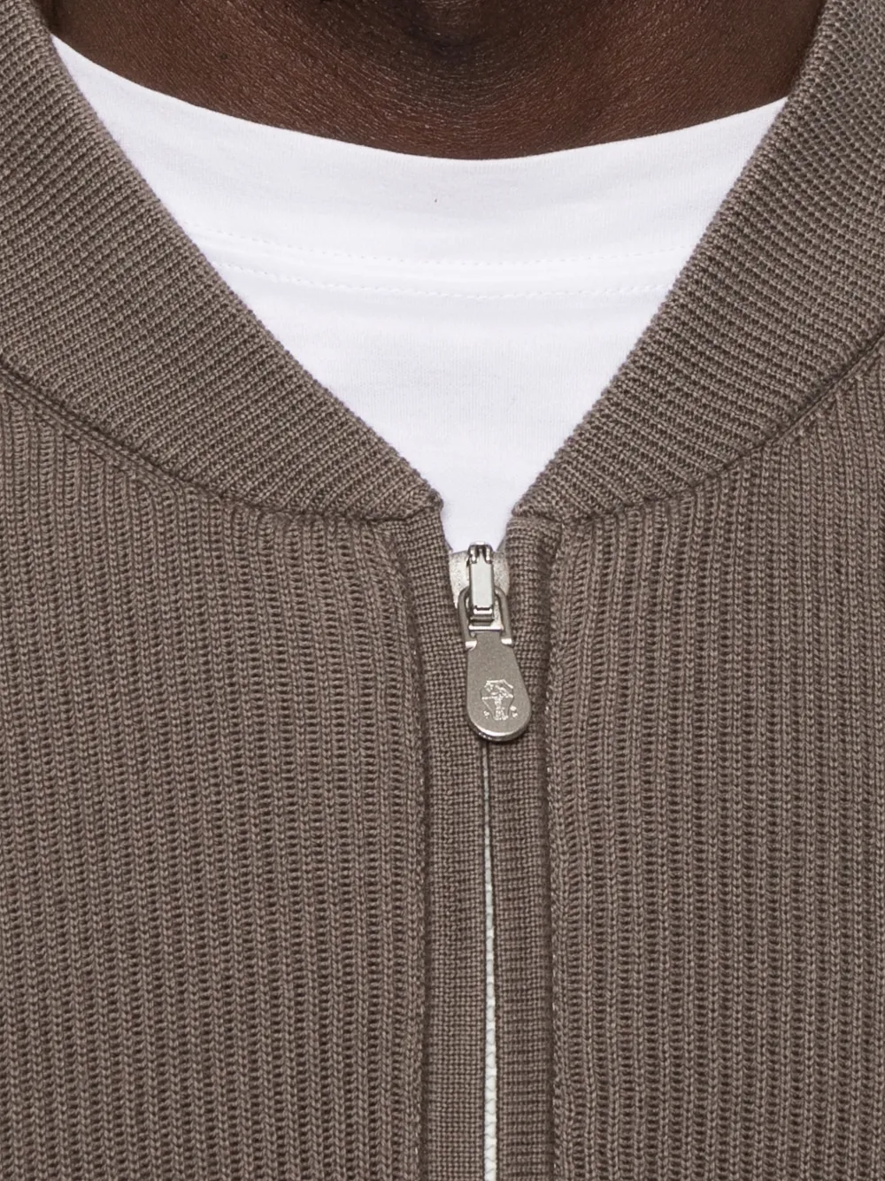 Brunello Cucinelli Geribbeld vest met ritssluiting Bruin