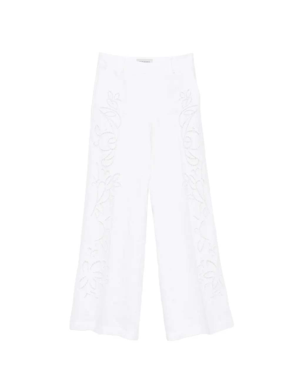 ERMANNO FIRENZE broderie-anglaise trousers - White