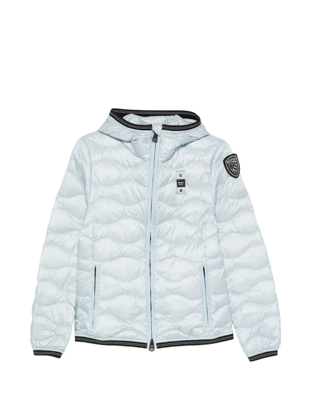 Blauer quilted hooded jacket - Blu