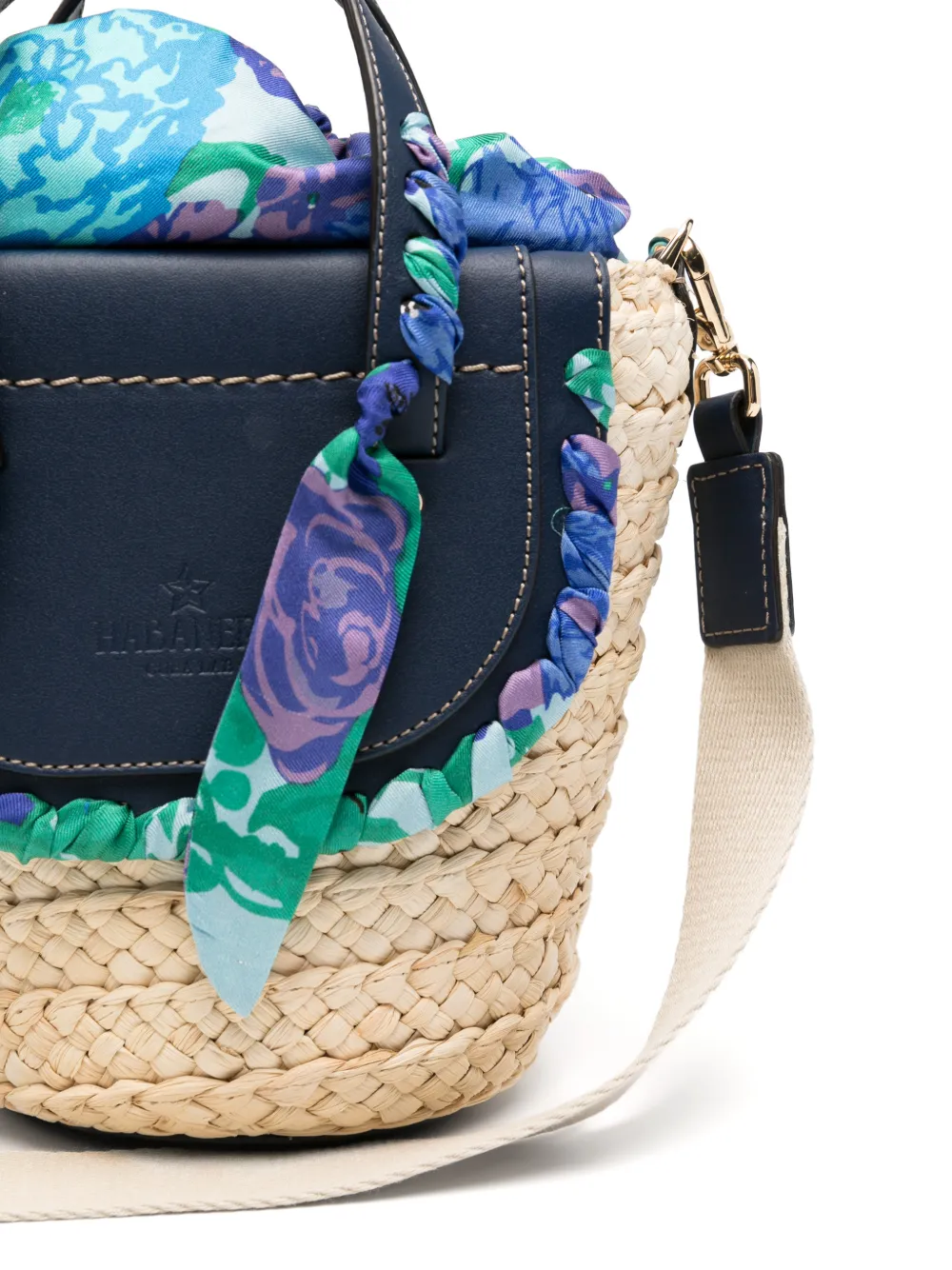 CUBA LAB Habanera shopper met bloemenprint Beige