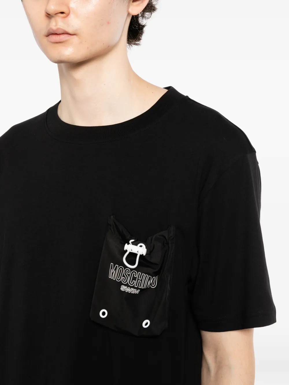 Moschino T-shirt met logoprint Zwart