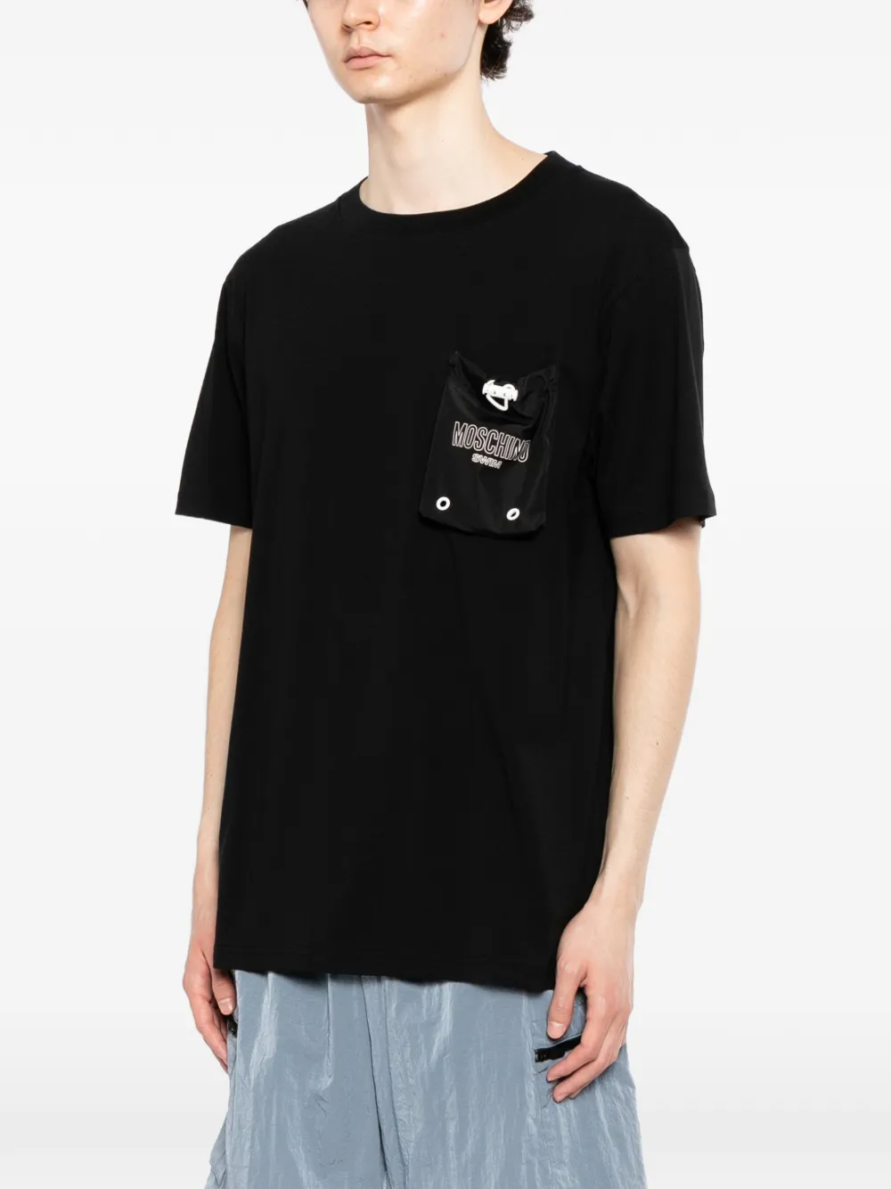 Moschino T-shirt met logoprint Zwart