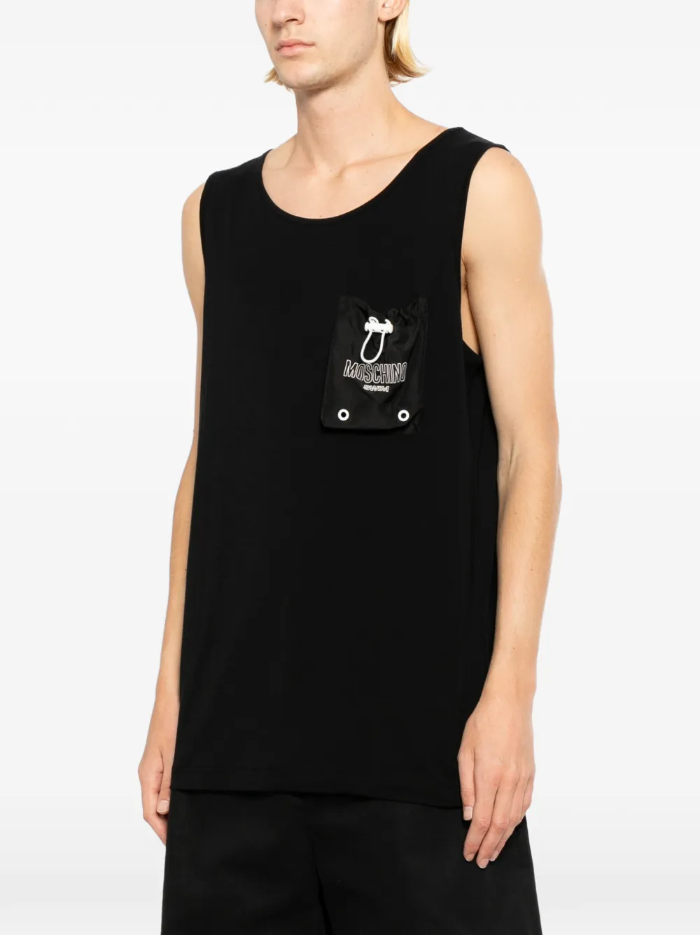 Moschino Top met diepe ronde hals Zwart