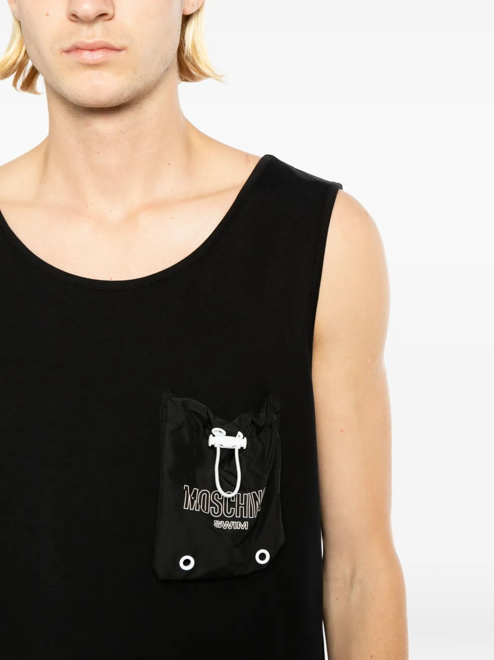 Moschino Top met diepe ronde hals Zwart