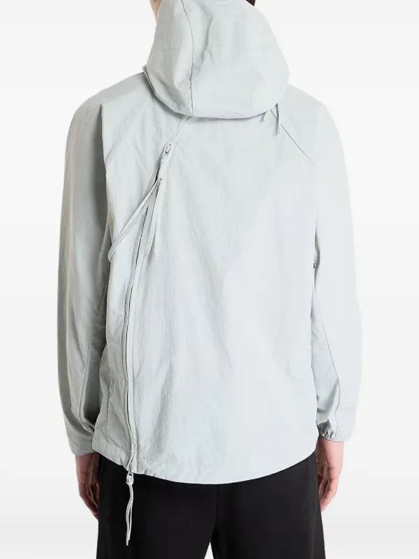 Post Archive Faction Opening Hooded Zip Jacket | Grey | FARFETCH SG