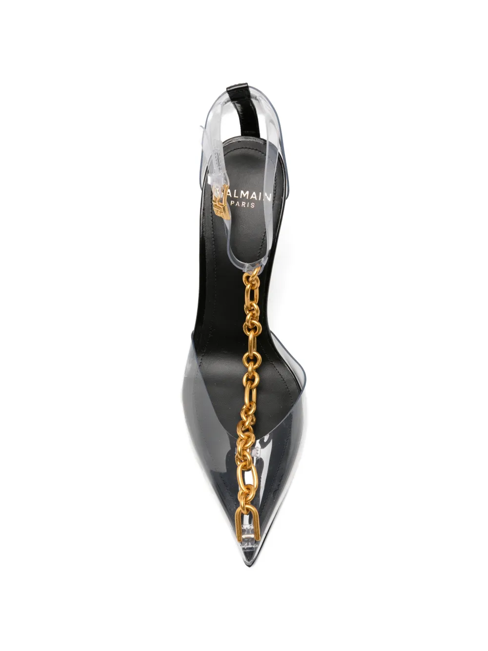 Balmain chain-link transparent pumps Wit