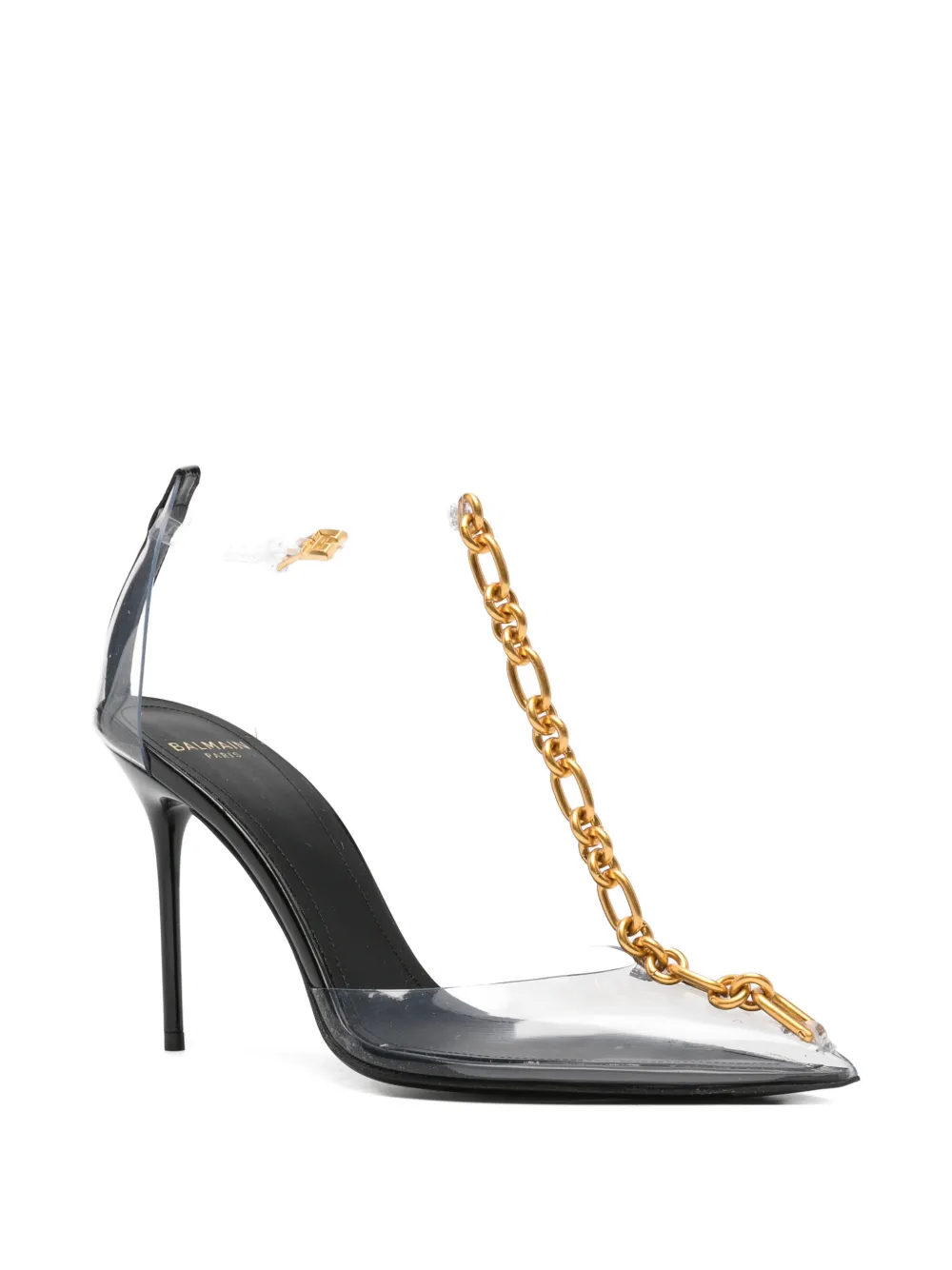 Balmain chain-link transparent pumps Wit