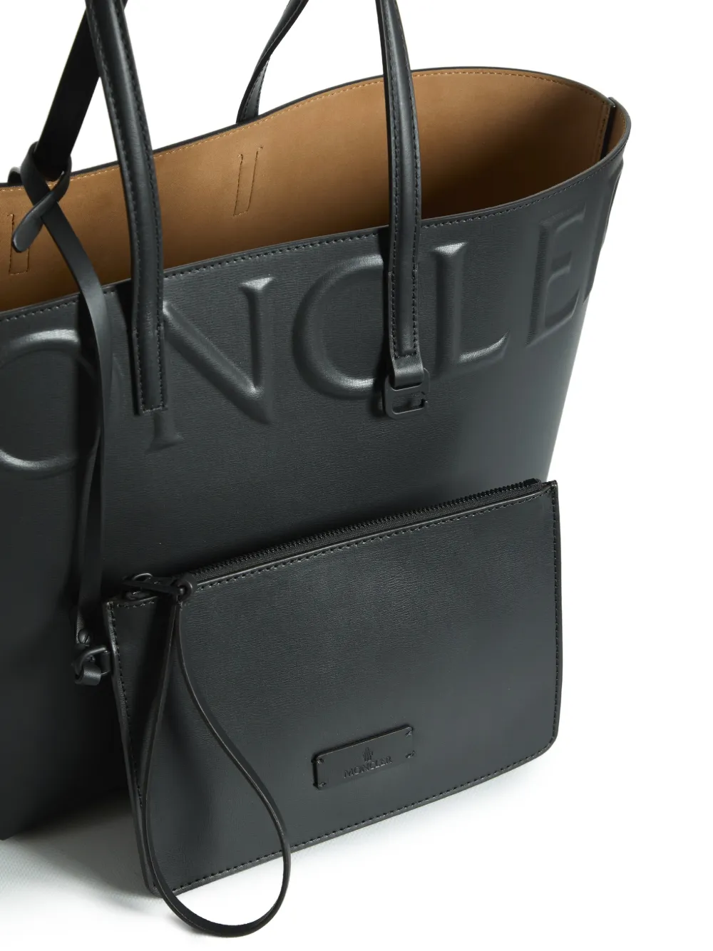 Moncler Leren shopper Zwart