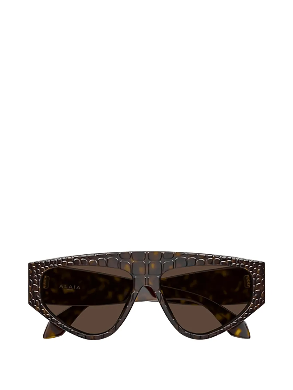 azzedine alaïa pilot-frame sunglasses - Marrone