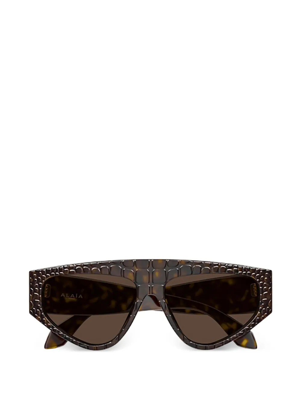 azzedine alaïa pilot-frame sunglasses - Marrone