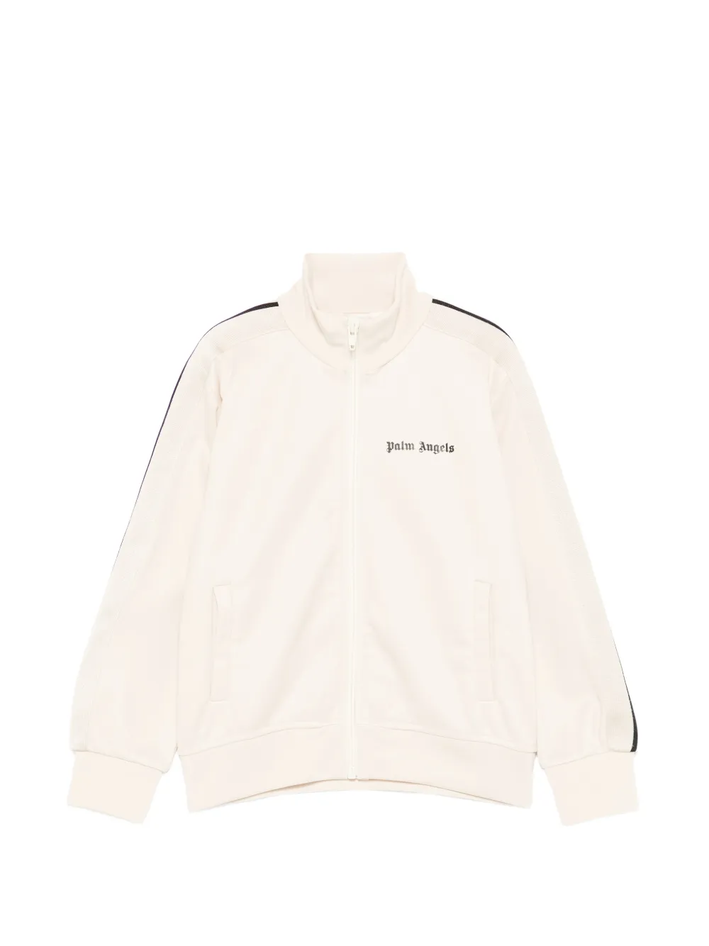 Palm Angels Kids logo-print side-stripe track sweater - Toni neutri