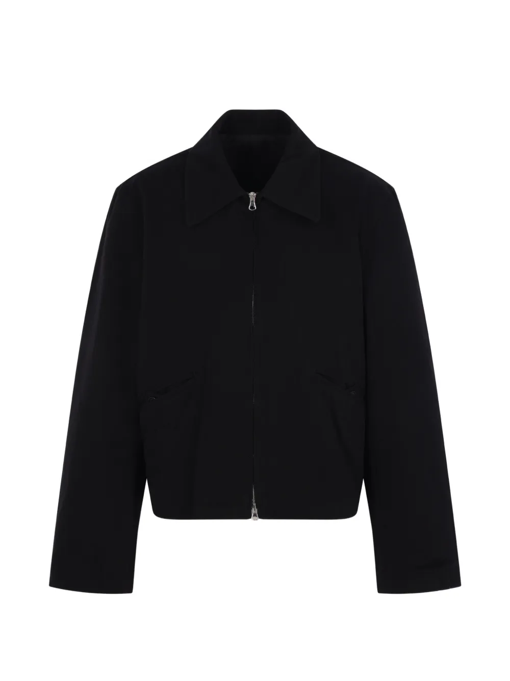 SALON C. LUNDMAN zip-up cotton jacket - Schwarz