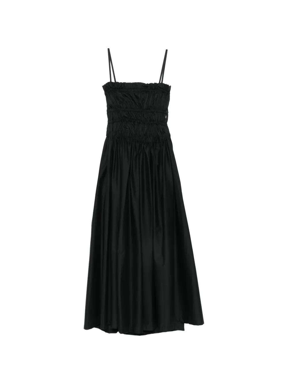 Liviana Conti ruched-bodice midi dress - Nero