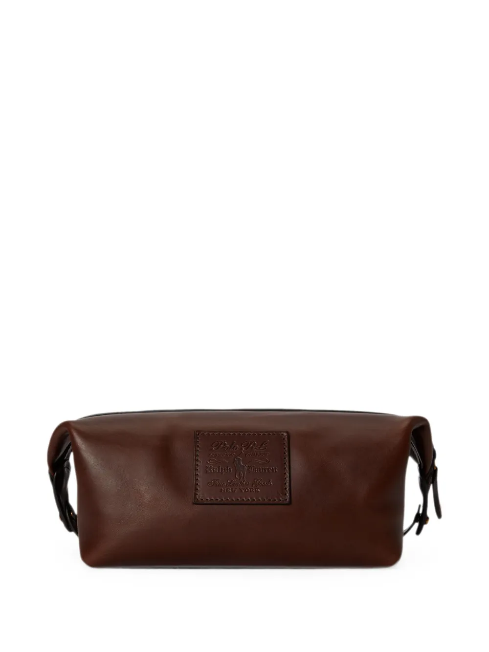 Polo Ralph Lauren Leren toilettas Bruin