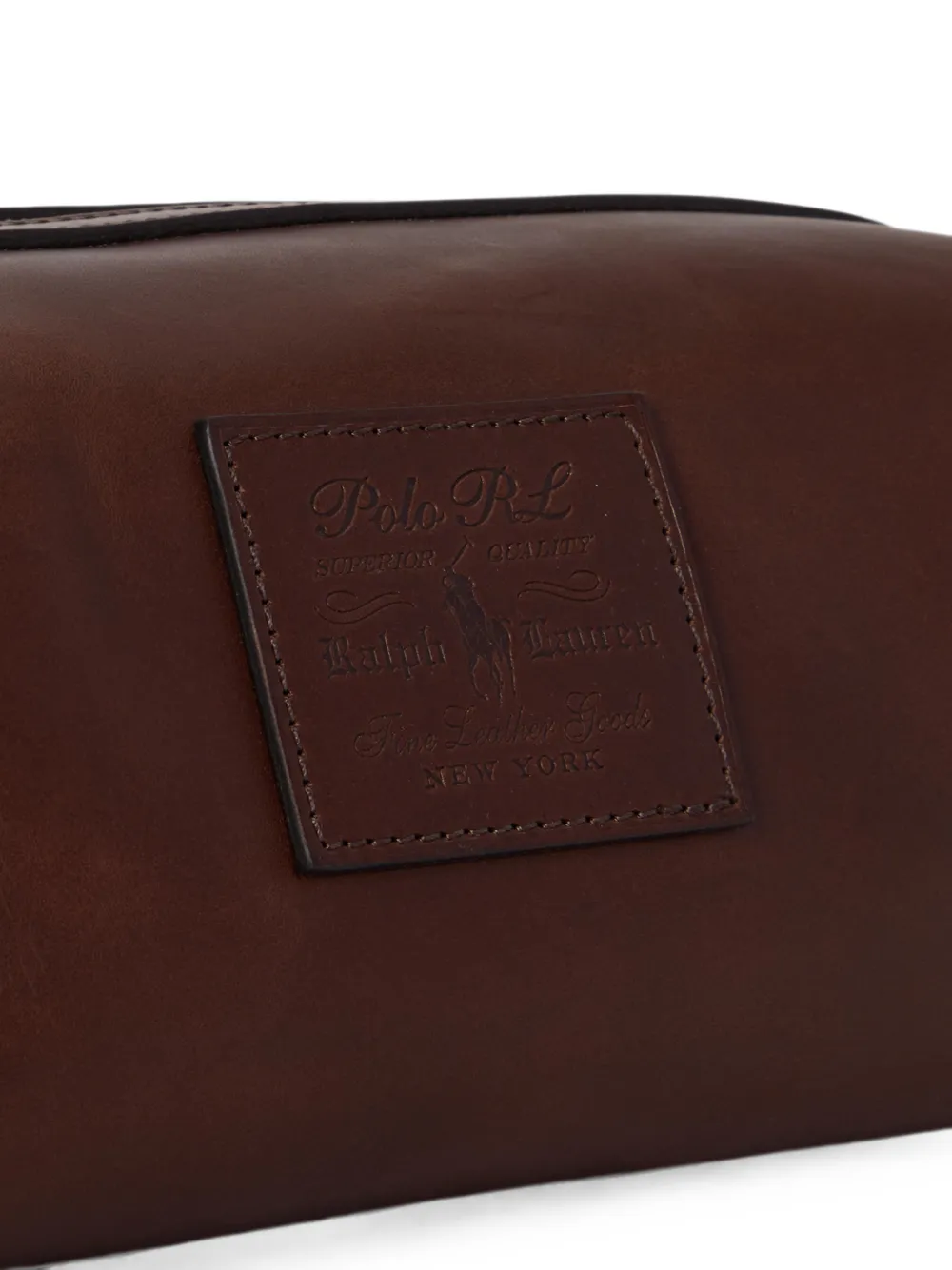 Polo Ralph Lauren Leren toilettas Bruin