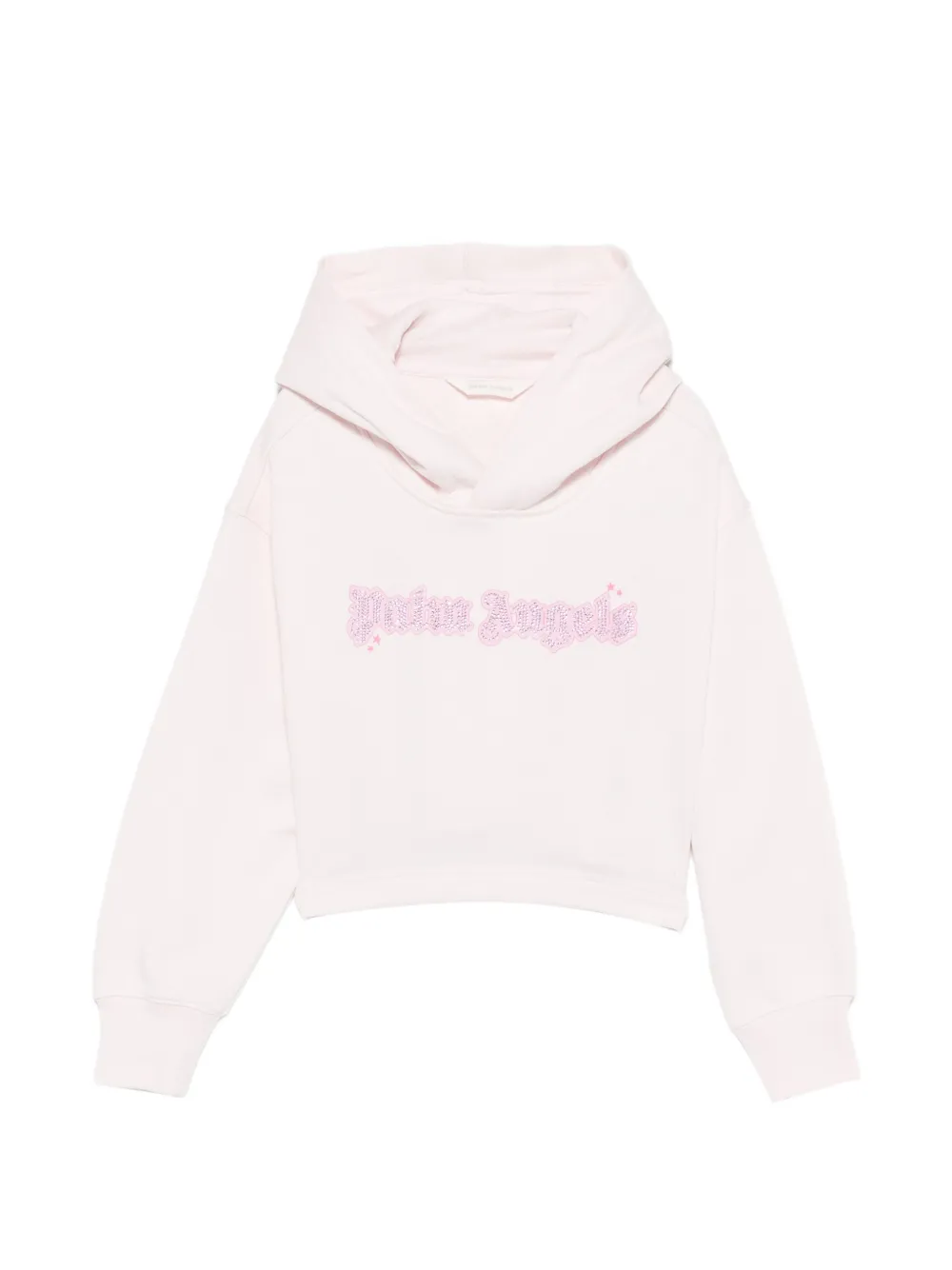 Palm Angels Kids rhonestone-embellished logo hoodie - Pink