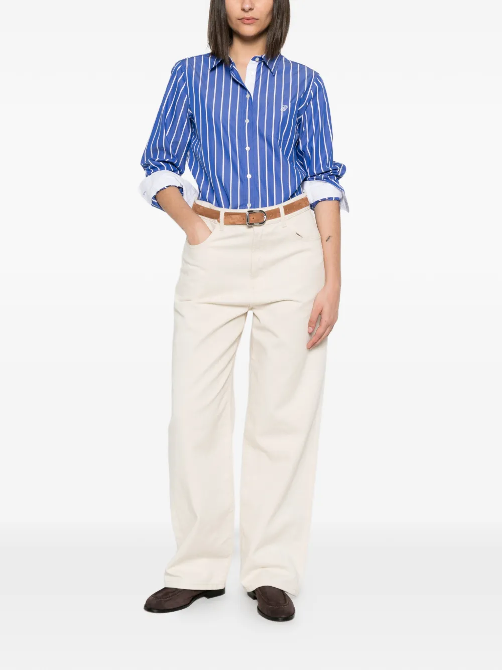 Gant Camisa A Rayas - Azul 