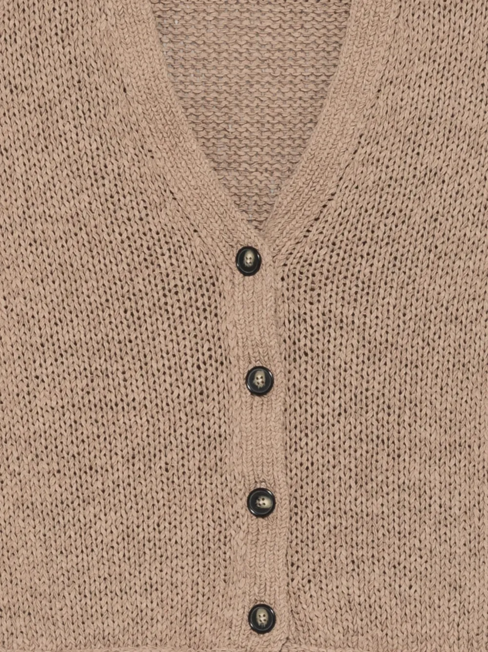 Marc O'Polo Button-up gebreide bodywarmer Bruin