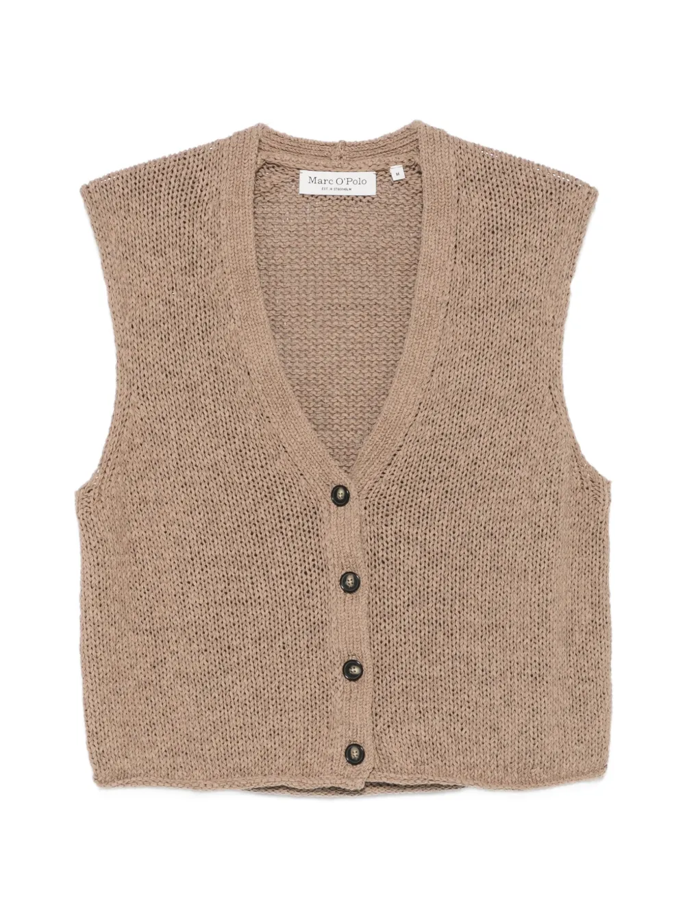 Marc O'Polo button-up knitted gilet - Brown