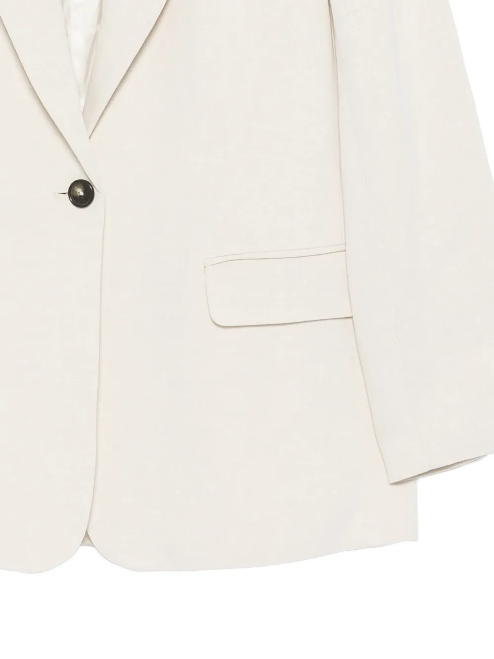 Marc O'Polo Blazer met enkele rij knopen en gekerfde revers Beige