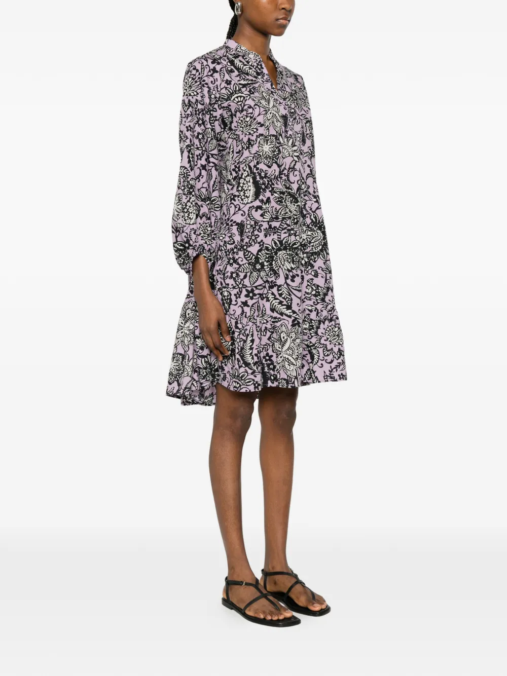Marc O'Polo Mini-jurk met bloemenprint Paars