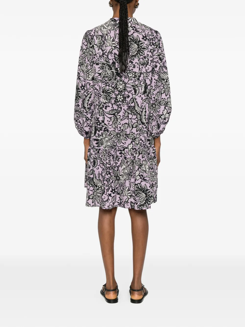Marc O'Polo Mini-jurk met bloemenprint Paars