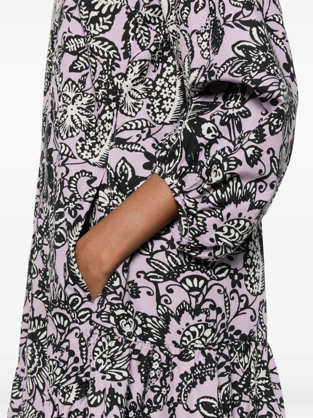 Marc O'Polo Mini-jurk met bloemenprint Paars