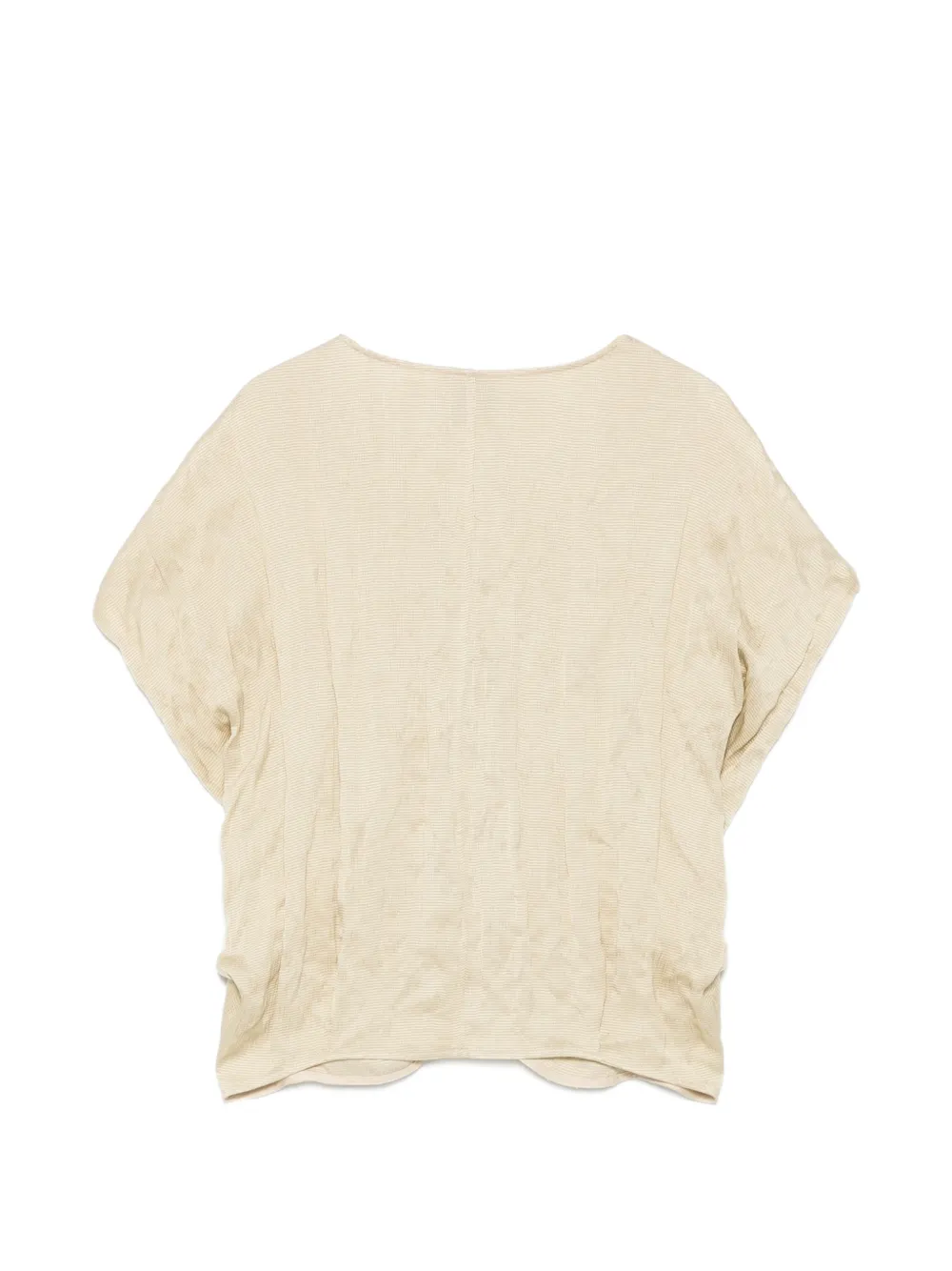 Alysi Blouse met ruches en gekreukte textuur Beige