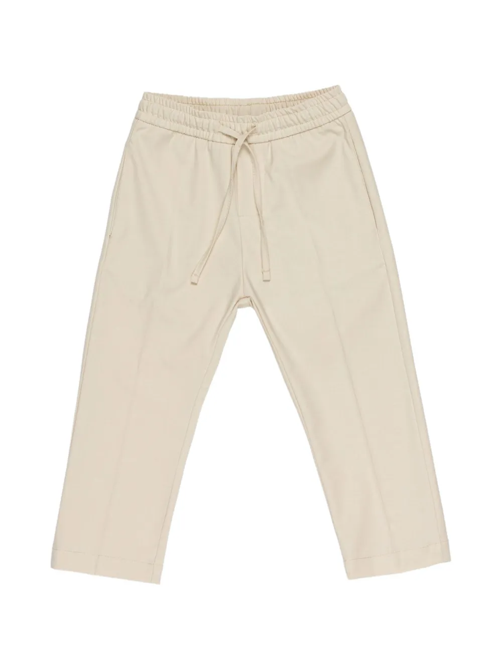 Manuel Ritz Kids drawstring straight-leg trousers - Toni neutri