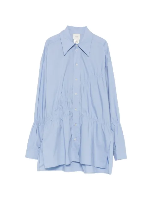 Alysi gathered poplin shirt