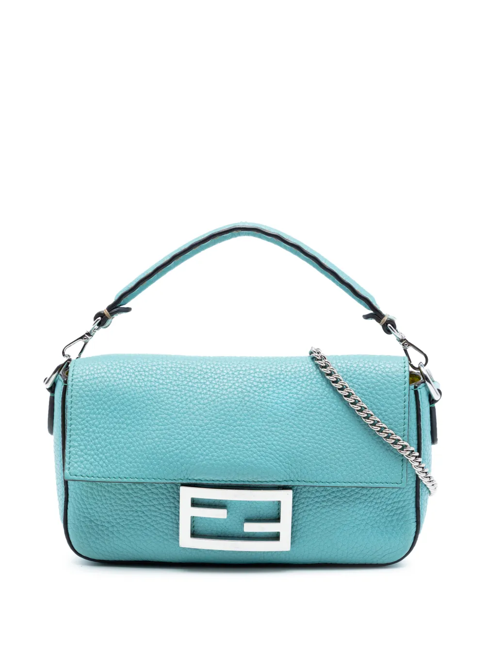 Fendi Pre-Owned 2010-2026 Mini Leather Baguette satchel - Blu