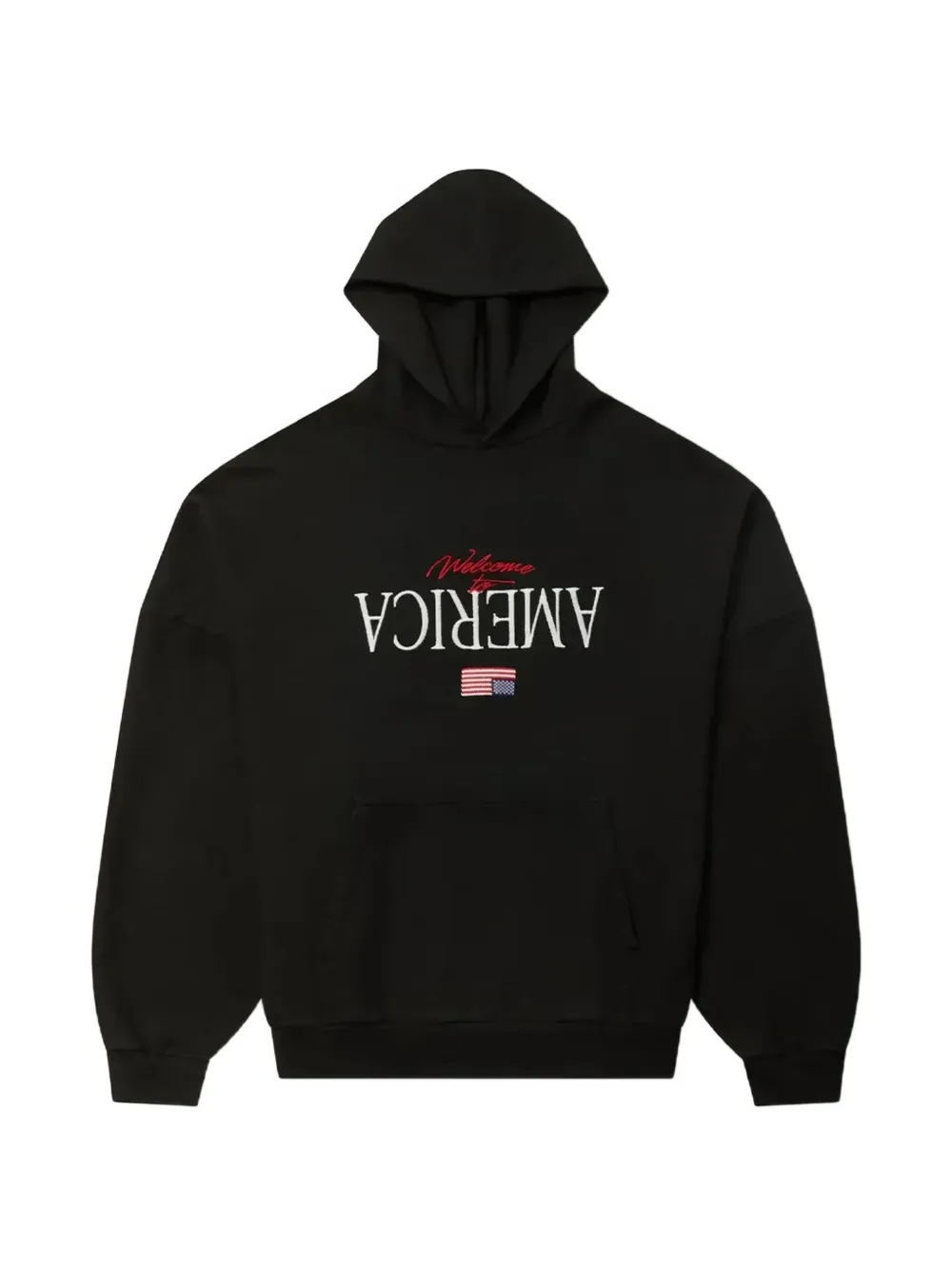 Willy Chavarria WELCOME TO AMERICA HOOLIGAN HOODIE - Nero